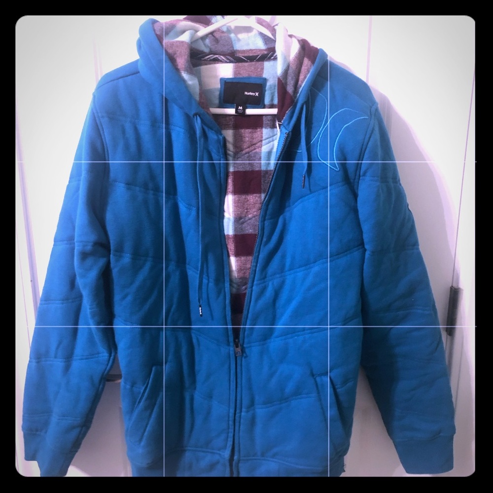 Men’s Blue Thick Hurley Jacket, M